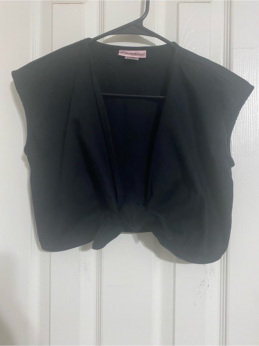 Black High-Waist Tie-Front Women's Shorts
